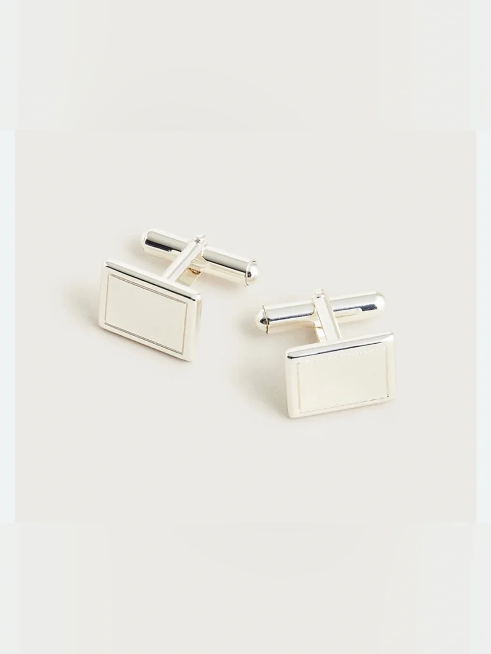 J CREW sterling Silver Rectangular Cufflinks - Classic Men's Accessory